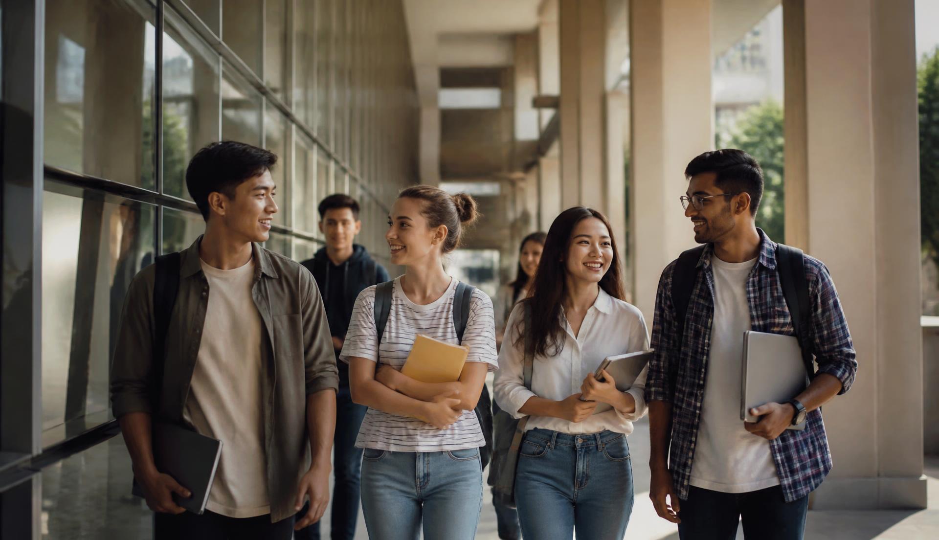 International students on a Taiwanese university campus
